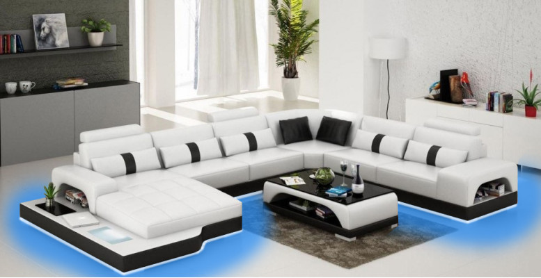 Corner sofa Upholstery Couch Sofa Living landscape Seat Corner Suite Leather Textile Send