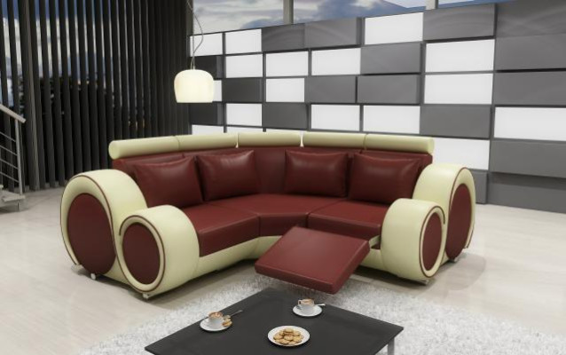 LEATHER SOFA with USB DESIGN Corner sofa BERLIN SOFA Suite Upholstery custom-made new