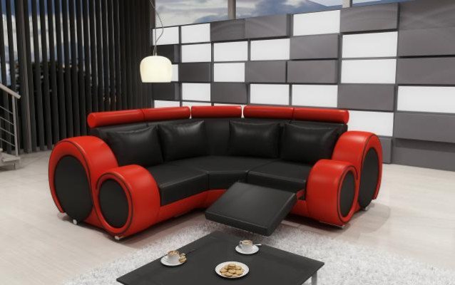 Leather sofa Living landscape Couch Design Corner sofa Berlin Sofa Custom made USB