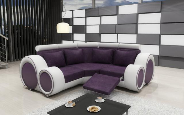 FABRIC SOFA Living landscape SOFA RELAXATION FUNCTION COUCH Corner sofa Custom-made USB