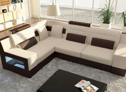 Living landscape Sofa USB Upholstery Corner Corner sofa Suite Custom Made Leather Sofa