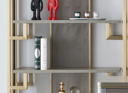 Bookshelf stainless steel Shelf Books Wall Cabinets Office Shelves Luxury