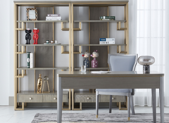 Bookshelf stainless steel Shelf Books Wall Cabinets Office Shelves Luxury