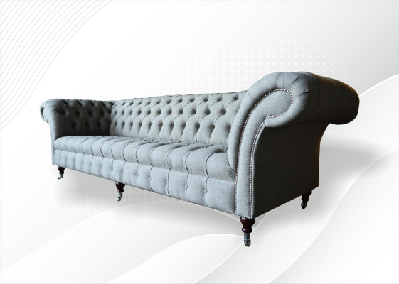 xxl Big Sofa Couch Chesterfield 265cm Upholstery Sofas 4 Seater Textile Modern