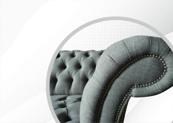 xxl Big Sofa Couch Chesterfield 265cm Upholstery Sofas 4 Seater Textile Modern