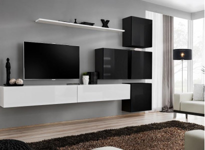 Modern Wall unit Wall Shelf Wall Cabinet White Luxury Furnishings Designer Complete