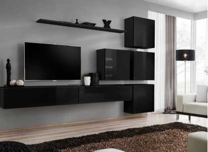 Living room Set Wall shelf Sideboard Wall cabinet Complete 7 pieces. new