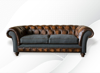 Three Seater Couch Upholstery Design Sofa 3 Seater Sofas Room Brown 220cm