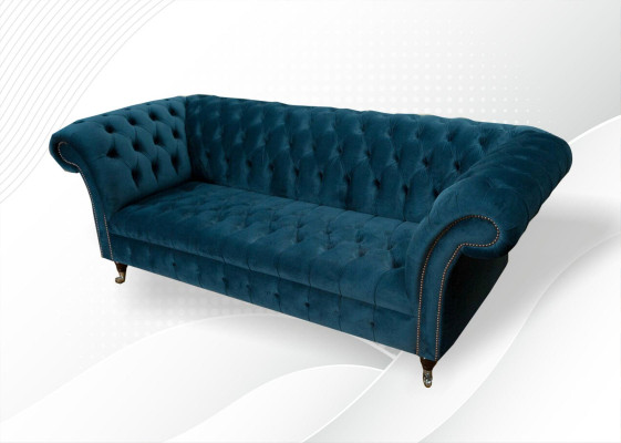 xxl big Sofa 3 Seater Couch Chesterfield Upholstery Seat Suite Fabric Textile