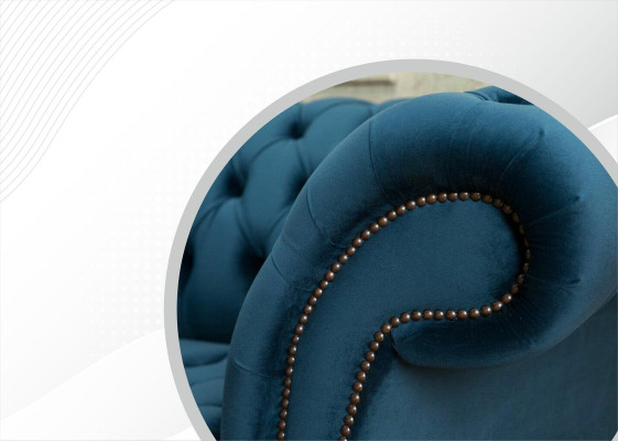 xxl big Sofa 3 Seater Couch Chesterfield Upholstery Seat Suite Fabric Textile