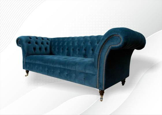 Chesterfield Sofa Seater Couch Modern Upholstery Seat Suite Textile
