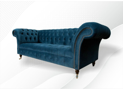 Chesterfield Sofa Seater Couch Modern Upholstery Seat Suite Textile