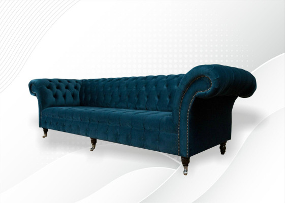 Chesterfield Sofa Seater Couch Modern Upholstery Seat Suite Textile