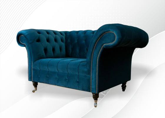 Chesterfield Sofa Seater Couch Modern Upholstery Seat Suite Textile