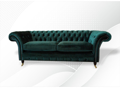 Classic Chesterfield Couch Upholstery Sofa Sofas Velvet 3 Seater Chester