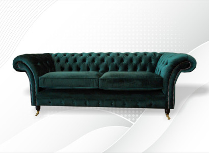 Classic Chesterfield Couch Upholstery Sofa Sofas Velvet 3 Seater Chester