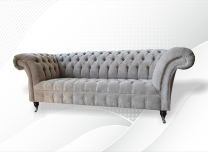 Sofa 3 Seater Living landscape Sofas Upholstery Suite Fabric Chesterfield