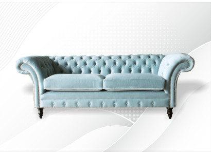 Chesterfield Couch Upholstery Leather Sofa 3 Seater Classic Couches