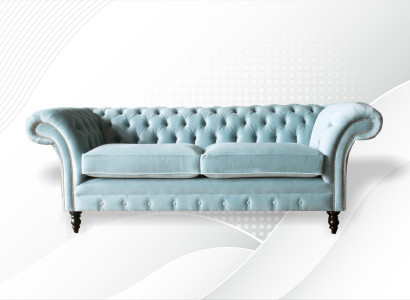 Chesterfield Couch Upholstery Leather Sofa 3 Seater Classic Couches