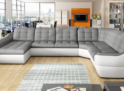 Sofa Sofa bed Living landscape with Bed function + bed base Corner sofa U Couch