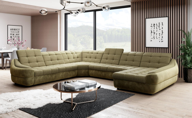 Sofa Couch Upholstery Suite Living landscape Design Corner sofa Textile new U-shape new