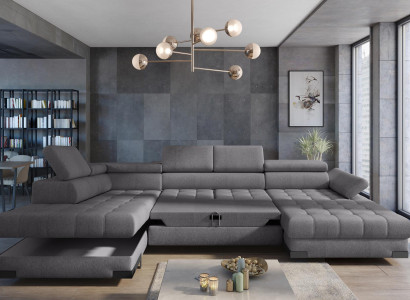 Couch Textile Leather Sofas Corner sofa Kasten new Design Corner sofa U-shape Bed function