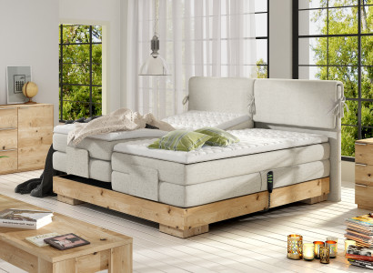 Electric Box Spring Bed Beds Oak Solid Real wood Double bed Complete