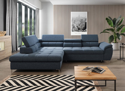 Sofa bed Design Corner sofa L-shape Bed function Couch Textile Sofas Fabric Sleep