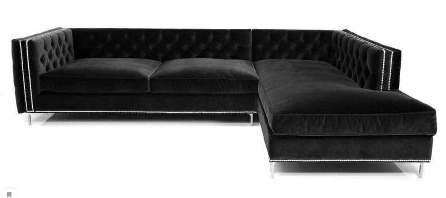 Corner sofa Blue Living landscape xxl Furniture Design Couch Corner suite Upholstery big Chesterfield