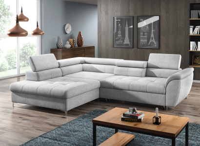 Corner sofa Sofa bed Upholstery Corner Couch Suite Bed function Sofa Leather new