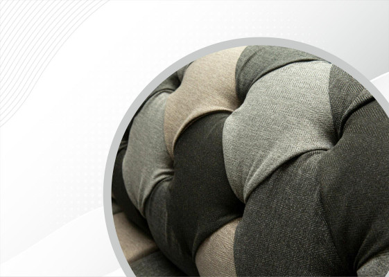 Chesterfield Multicolored 3 Seater Sofa Three Seater Design Couches Upholstery Textile