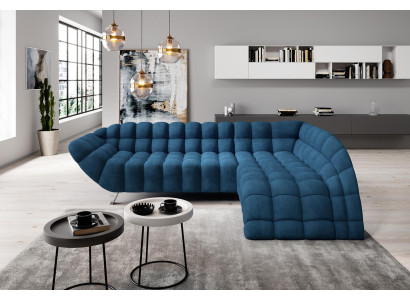 Blue's Corner sofa Leather L-shape Living landscape Couch Eck Suite Upholstery Furniture Fabric
