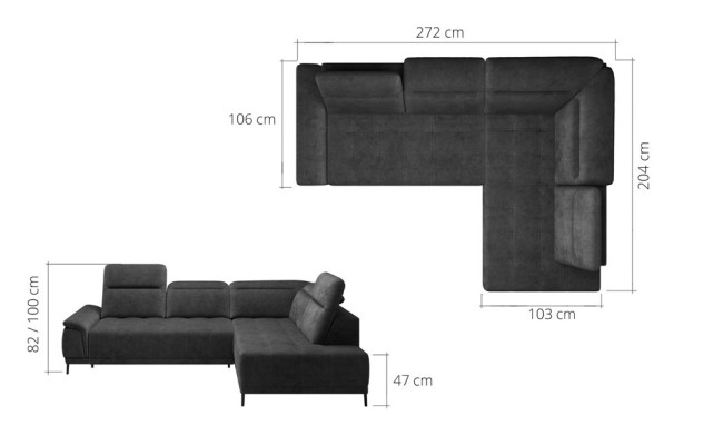 Automatic Corner sofa L-shape Couch Living landscape Suite Design Sofa Fabric
