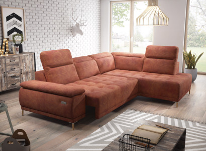 Fabric L-shape Couch Living landscape Corner sofa Suite Modern Design Decor Sofa