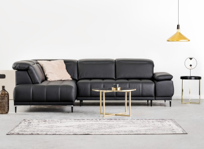 Design Upholstery Modern Leather Bed function Gray Fabric Corner sofa L-shape Sofa Couch