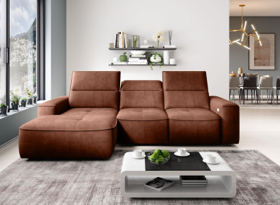 Living landscape Sofa Corner Design Modern Sofa Fabric new Brown Corner sofa L-shape Couch