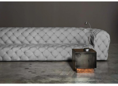 Gray Chesterfield Living room Modern Design Couches Sofa Furniture Fabric Big xxl new