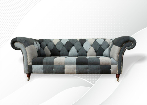 Three-seater Living room Design Couches Upholstery Sofa Sofas Velvet fabric Chesterfield