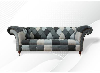 Three-seater Living room Design Couches Upholstery Sofa Sofas Velvet fabric Chesterfield