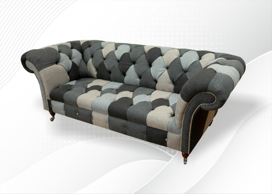 Three-seater Living room Design Couches Upholstery Sofa Sofas Velvet fabric Chesterfield