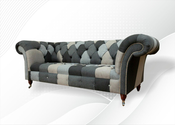 Three-seater Living room Design Couches Upholstery Sofa Sofas Velvet fabric Chesterfield