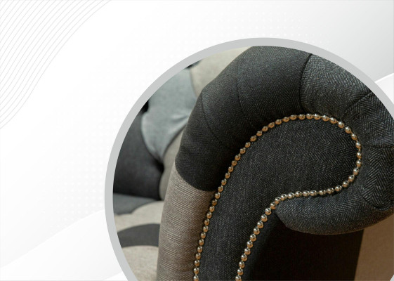 Three-seater Living room Design Couches Upholstery Sofa Sofas Velvet fabric Chesterfield