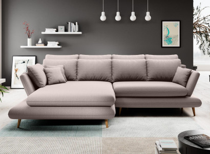 Fabric L-shape Couch Living landscape Corner sofa Sofa Modern Design Beige Sofa Couches