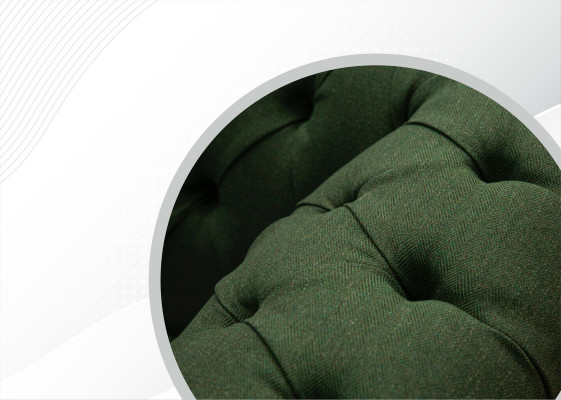 Chesterfield 4 Seater Dark Green Living room Design Couches Sofa big Furniture Fabric