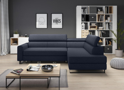 Eck Corner sofa L-shape Living landscape Couch Upholstery Textile Fabric Leather Seat Couches