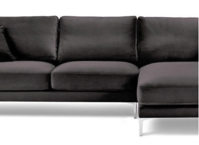 Black Velvet Corner sofa Fabric Living room Design Couches Upholstery Sofa Sofas new