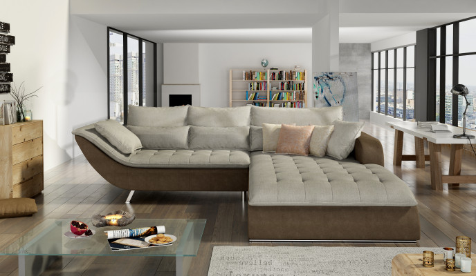 Fabric L-shape Couch Living landscape Decor Corner sofa Suite Modern Design Sofa