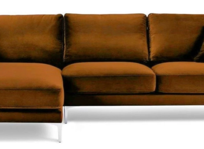 Orange Corner sofa Fabric Living room Design Couches Upholstery Sofa Sofas Orange Velvet