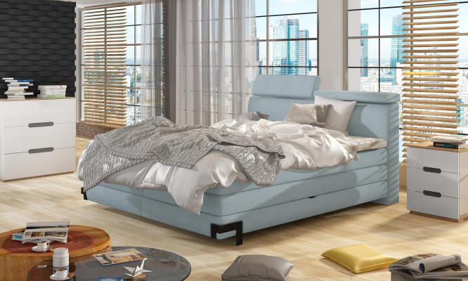 Designer Bed Bedroom Beds Textile Hotel Luxury Upholstery Box Spring Bed Furniture