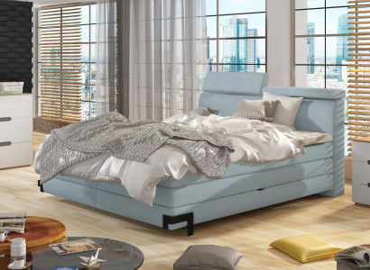 Designer Bed Bedroom Beds Textile Hotel Luxury Upholstery Box Spring Bed Furniture